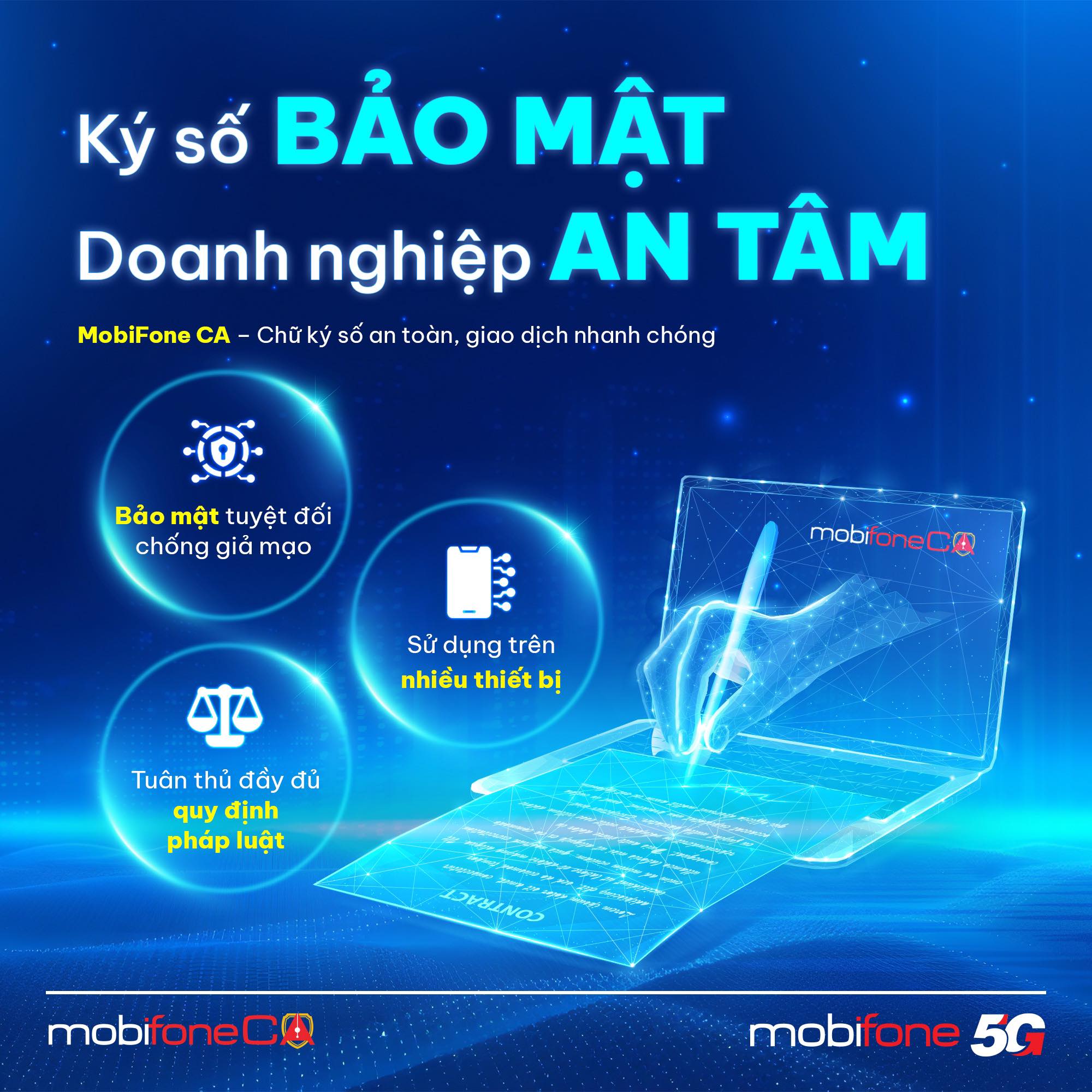 Chữ ký số MobiFone CA: Ký số bảo mật -  Doanh nghiệp yên tâm