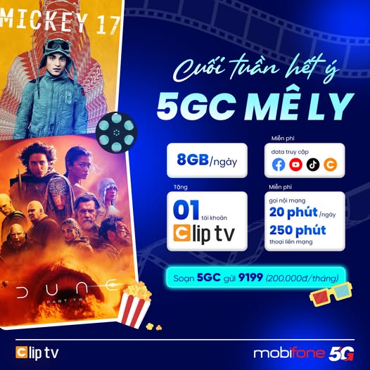 Gói cước 5GC MobiFone – Data bao la, gọi thả ga