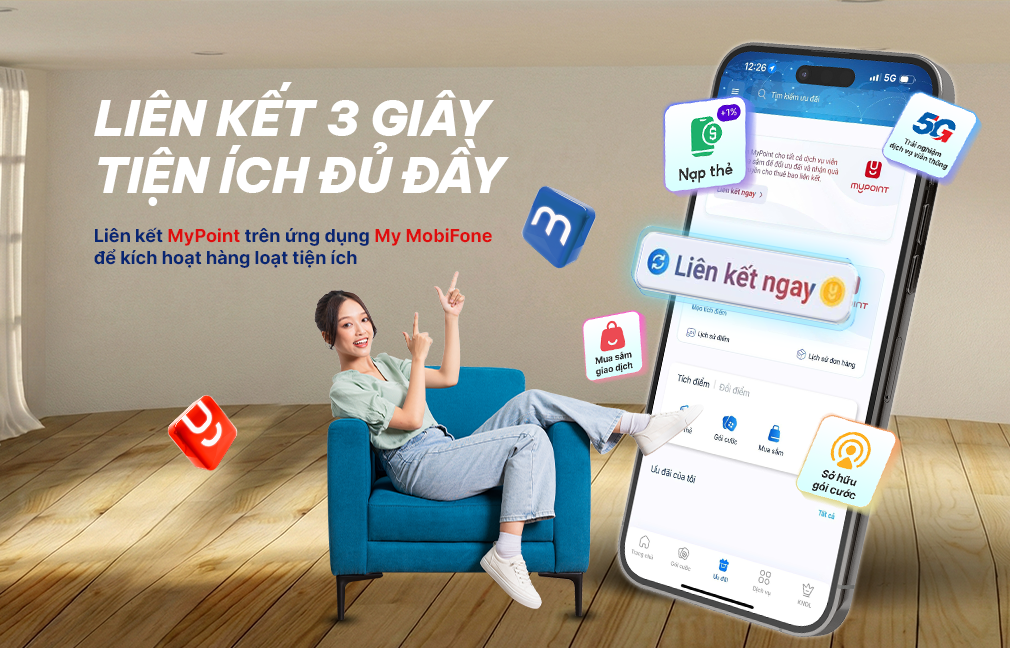 Liên kết MyPoint trên My MobiFone: Tích điểm tiêu điểm dễ dàng mọi giao dịch Liên kết MyPoint trên My MobiFone: Tích điểm tiêu điểm dễ dàng mọi giao dịch