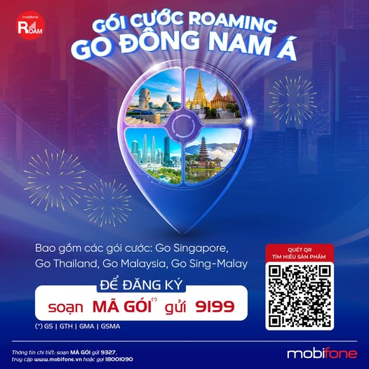 “GO” Đông Nam Á cùng gói cước Roaming ưu đãi từ MobiFone