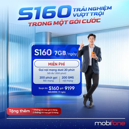 Có S160 MobiFone: Lướt 5G cực đã, gọi thoại thả ga