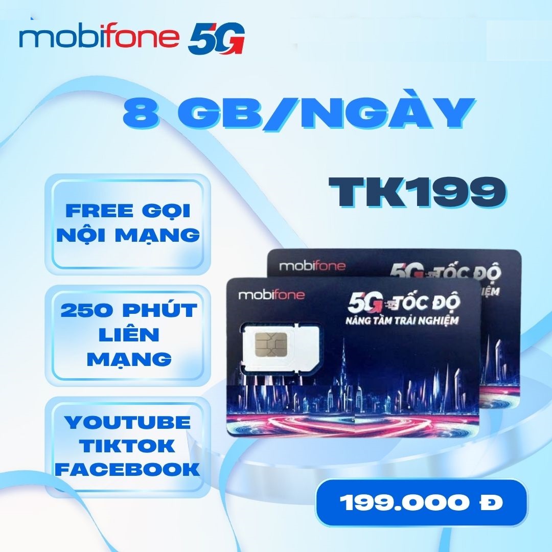 Chọn gói cước TK199, nhận đặc quyền siêu hời từ MobiFone