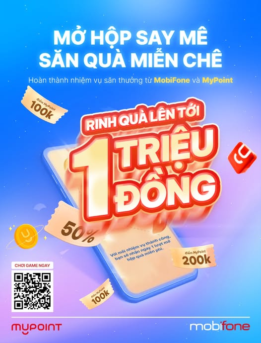 Cơ hội rinh quà lên tới 1 TRIỆU ĐỒNG khi liên kết MyPoint trên MyMobiFone