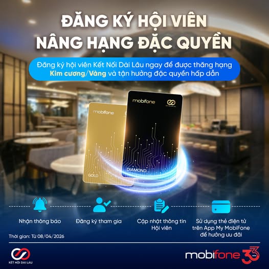 Đăng ký hội viên MobiFone – Lên hạng đặc quyền, nhận ưu đãi đẳng cấp